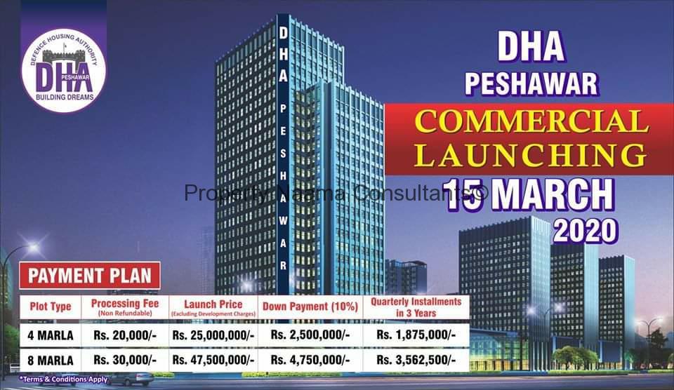 DHA Peshawar is Launching Commercial Plots , Prices and Payment Plan