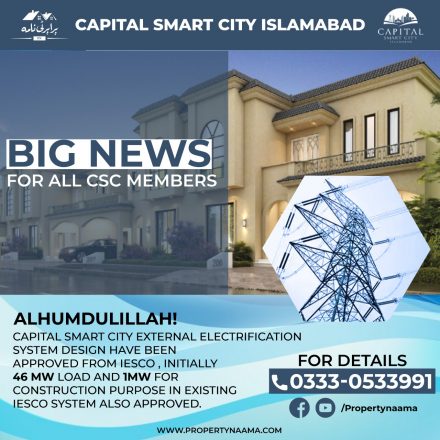 Electricity Approved by IESCO for Capital Smart City Islamabad | Details