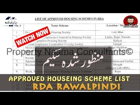List of Approved Housing Societies by RDA in Rawalpindi