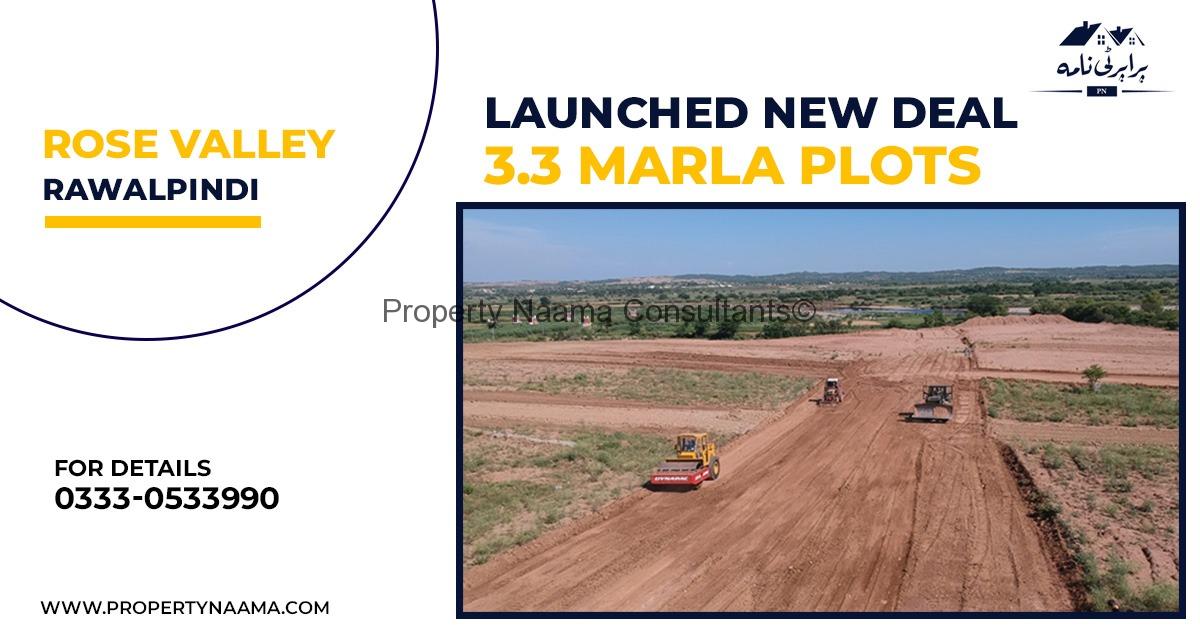 Rose Valley Launched New Deal | 3.3 Marla Plots | Details, Price, Location