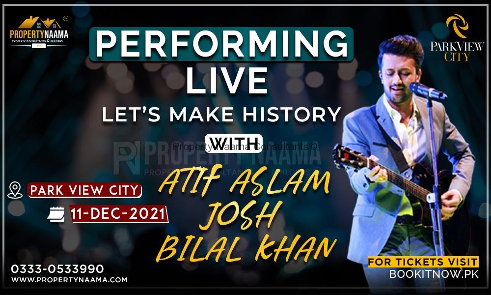 Atif Aslam performing live Concert in Park View City Islamabad
