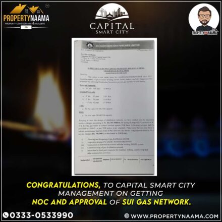 Congratulations to Capital Smart City For Sui Northen Noc Approval