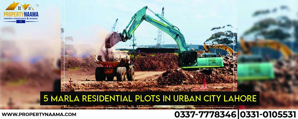 5 Marla residential plots in Urban City Lahore