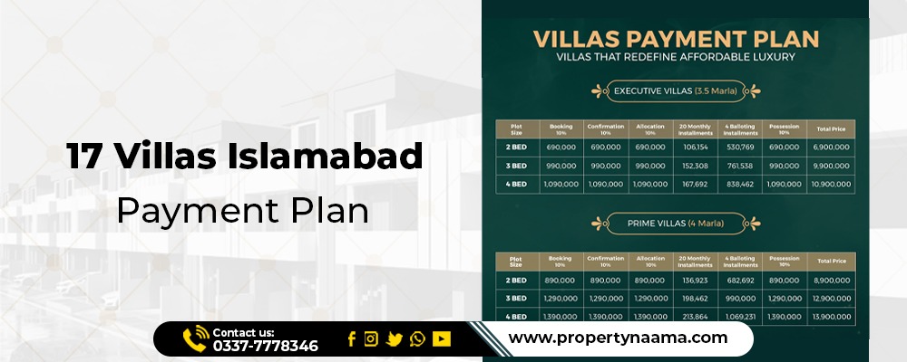17 villas payment plan
